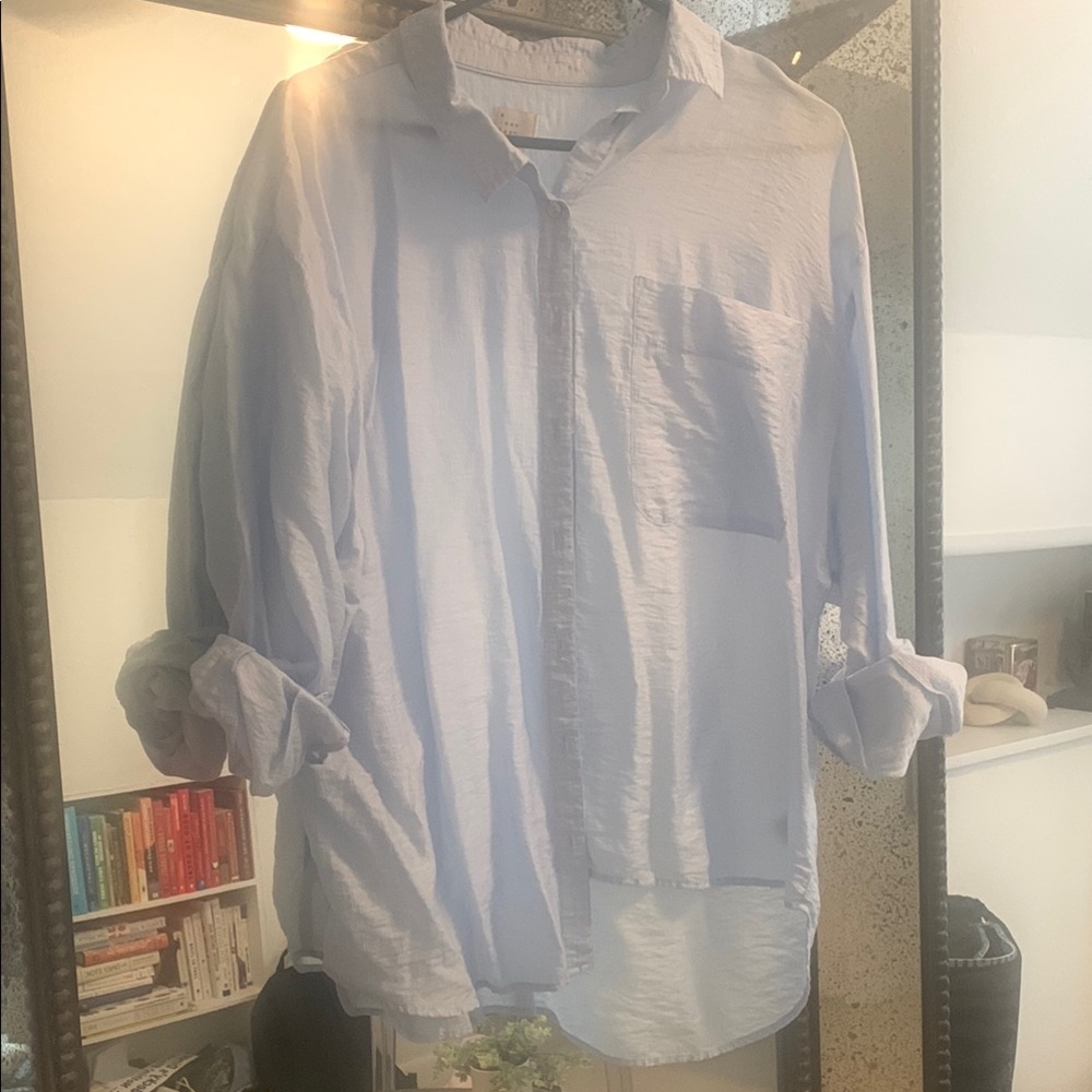 a new day Women's Light Blue Button Down Shirt